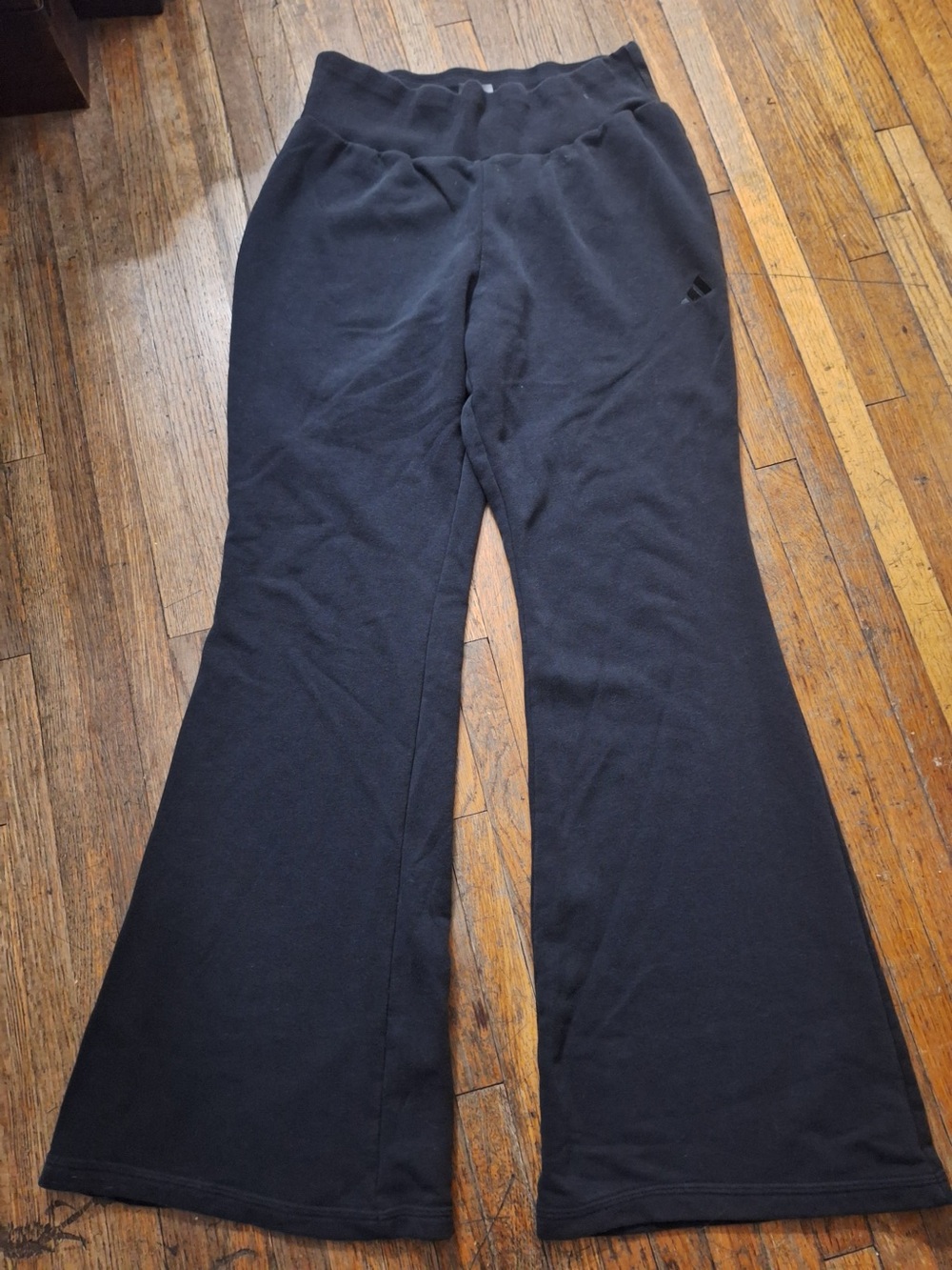 Adidas Black Flared Sweatpants